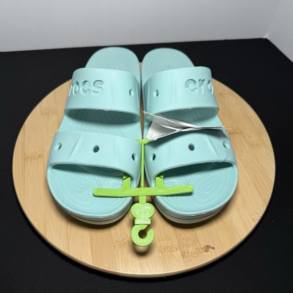 CROCS Classic Sandal Slide Size W10 - M8 Light Blue New With Tags - Picture 2 of 6